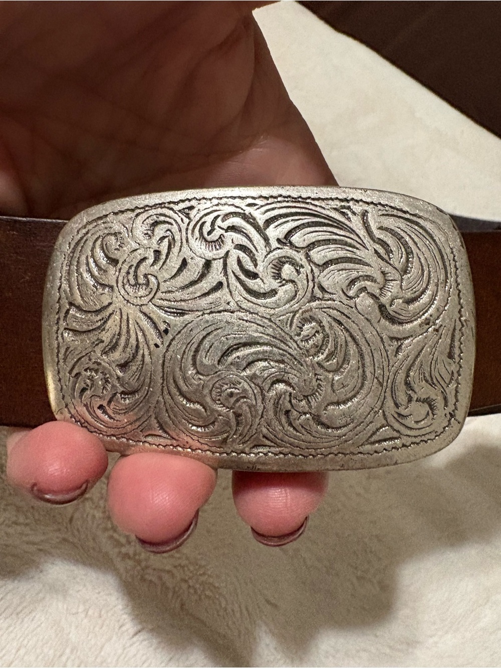 Vintage Brighton Laced Leather Western Belt #99993